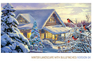 Winter Christmas landscape, a Decorative Illustration by Countryside life (Thumbnail 5 of 8)