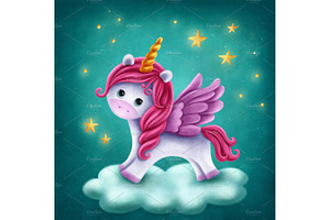 Cute Unicorn With Wings