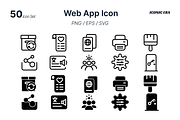 50 Web App UI Icons, an Outline Icon by Iconic Era (Thumbnail 1 of 2)