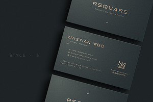 Stylist Green Business Cards - V.86