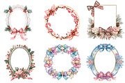 Coquette Christmas Frame Border Clip, an Illustration by DreamArtGraphic (Thumbnail 2 of 4)