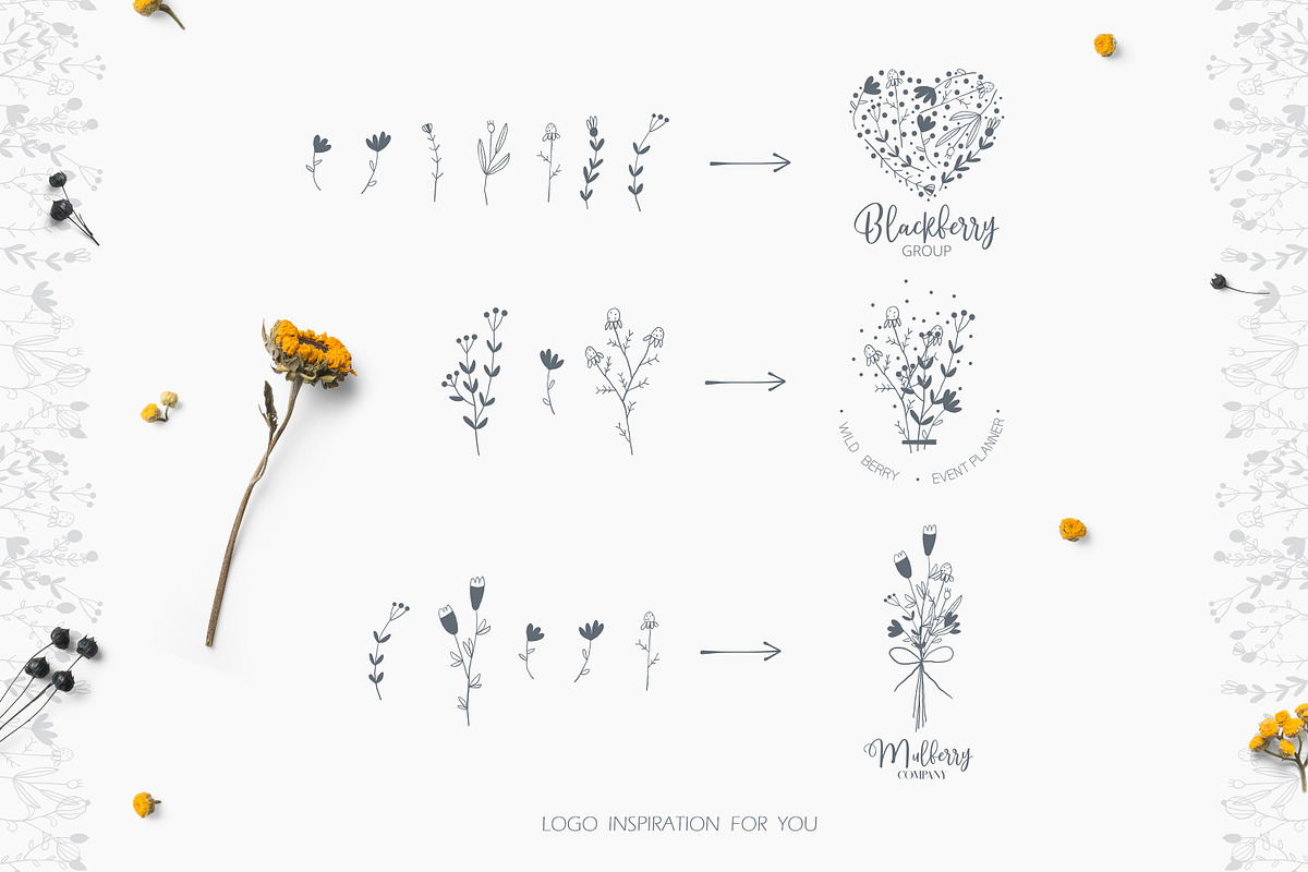LITTLE FOREST. 30 FLORAL ELEMENTS, an Object Graphic by Luna Dreams (Photo 2 of 2)