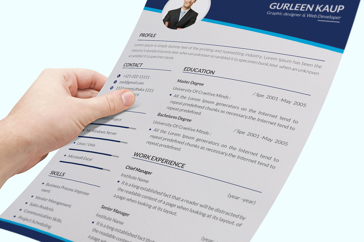 Clean Resume/CV, a Resume Template by designvillage (Photo 10 of 12)