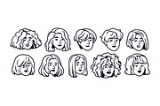 Line art head portraits of women set, a Person Illustration by Good Studio (Thumbnail 3 of 3)