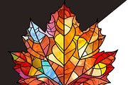 Autumn Leaves PNG Stained Glass, a Seasonal Illustration by Tanya Kart (Thumbnail 6 of 7)