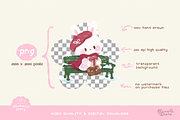 French Paris Christmas Bunny Clipart, an Animal Illustration by Blumensdiary (Thumbnail 3 of 6)