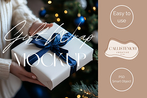 Gift Wrap Mockup w. Hands WR004-01