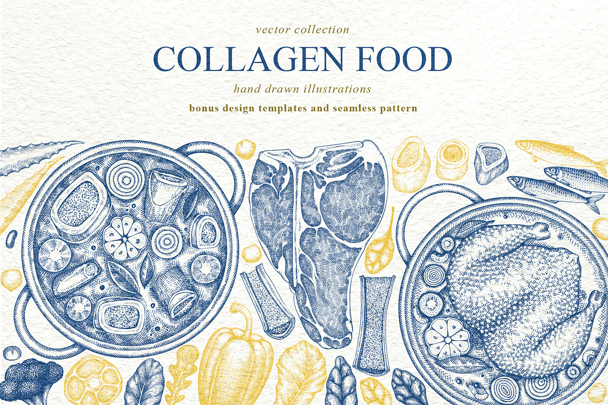 Collagen Diet Vector Collection, a Food Illustration by Lubov Illustrations Shop (Photo 1 of 8)