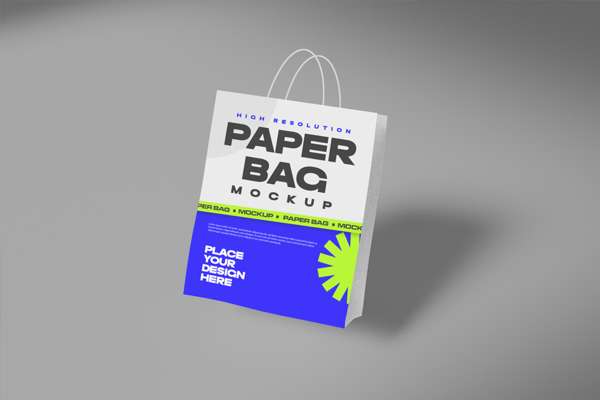 Paper Bag Mockup, a Product Mockup by Mockupnine (Photo 2 of 7)