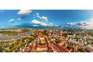 Old city in Warsaw panorama, an Architecture Photo by Nature and travel