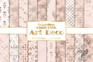 Blush Pink Art Deco Patterns