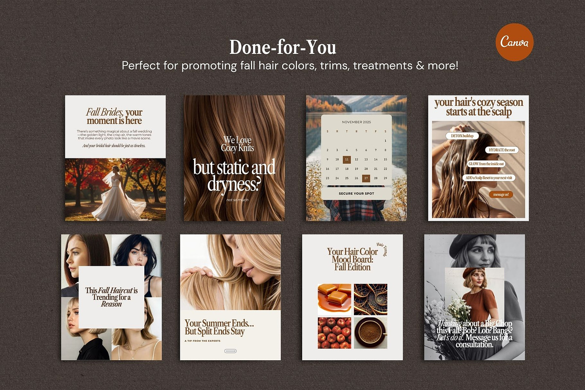 Fall Instagram Templates for Hairstylists and Salons preview 4