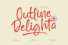 Outline Delighta Aesthetic Font