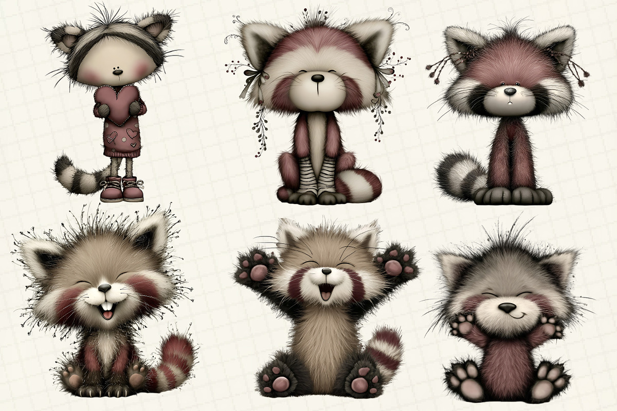 Red Panda with Emotion Clipart, an Illustration by DreamCafeArt (Photo 5 of 8)