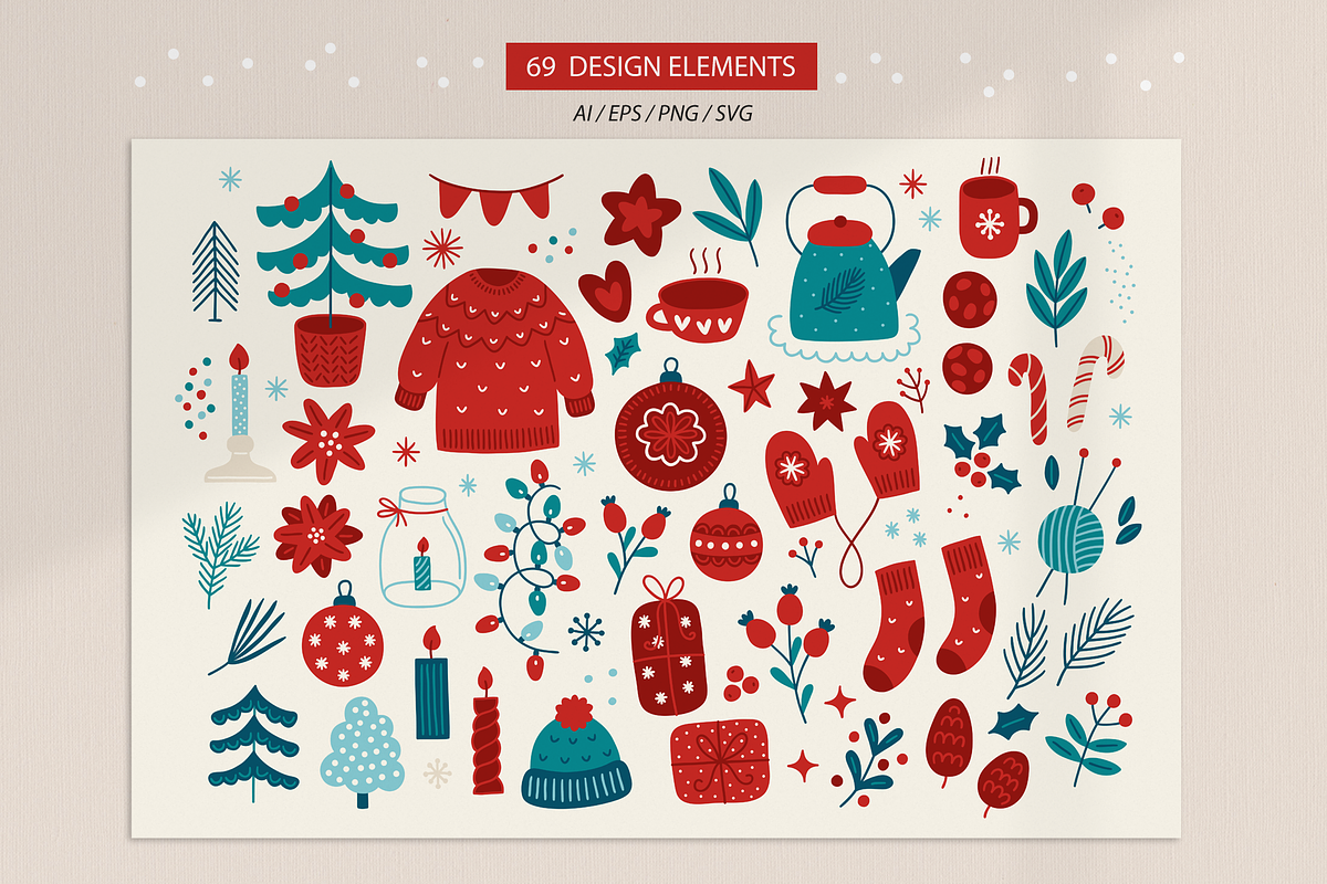 Cozy Winter Kit, a Seasonal Illustration by miumiu (Photo 5 of 15)