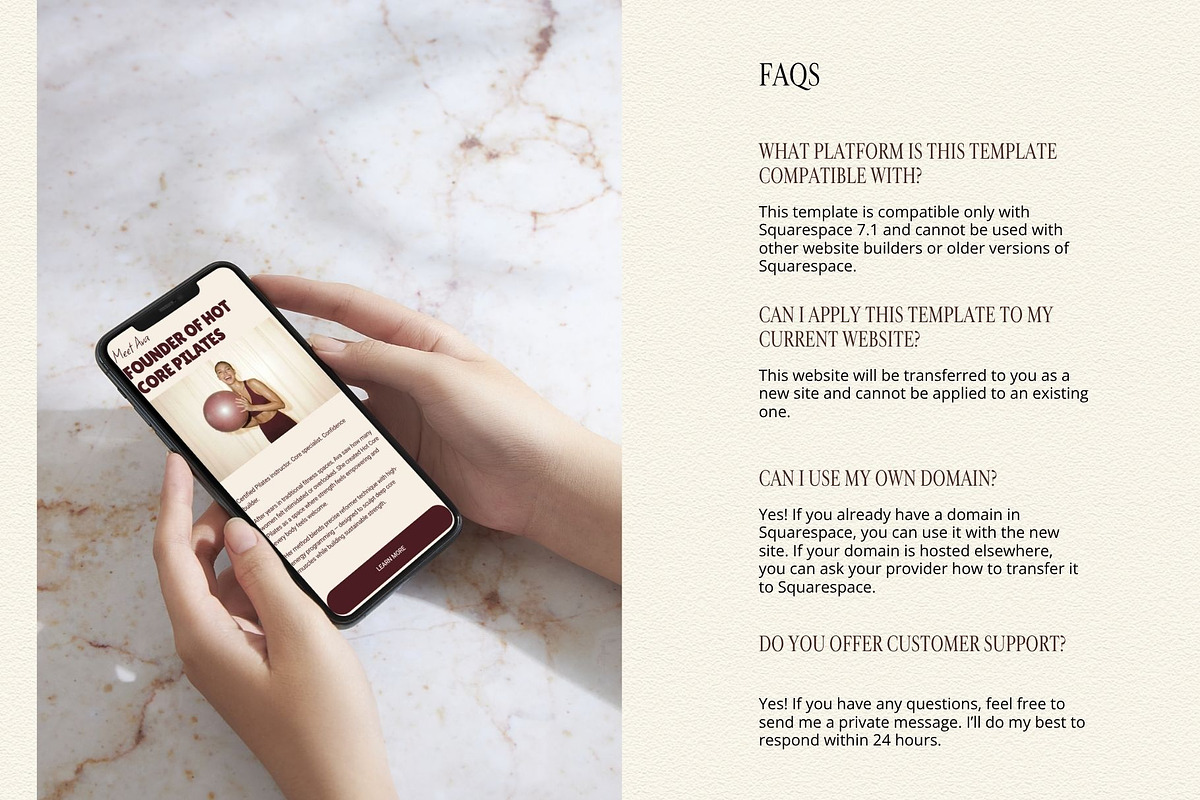 Pink Red Squarespace 7.1 Template, a Squarespace Template by Row Creative (Photo 9 of 10)