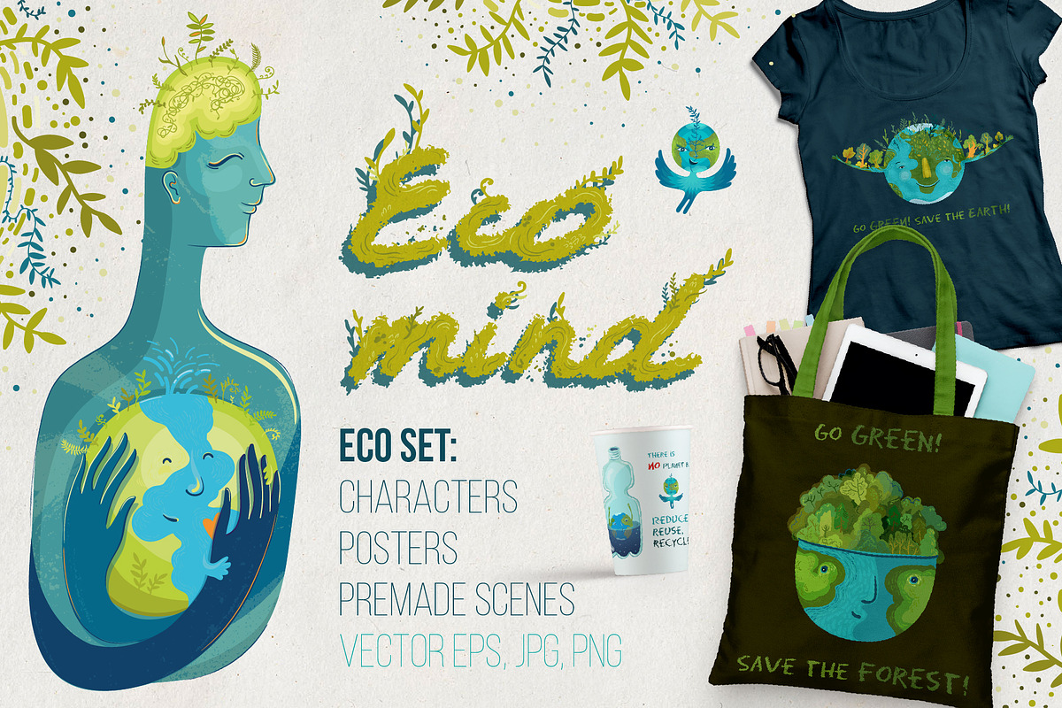 In Eco Love with Earth. Vector set, an Education Illustration by Shusha Guna Art (Photo 1 of 14)