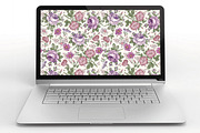 Set Seamless Flowers Roses Chamomile, a Pattern Graphic by Vintage (Thumbnail 14 of 14)