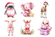 Little Pink Animal Christmas Book, an Illustration by Daily.Designs (Thumbnail 4 of 5)