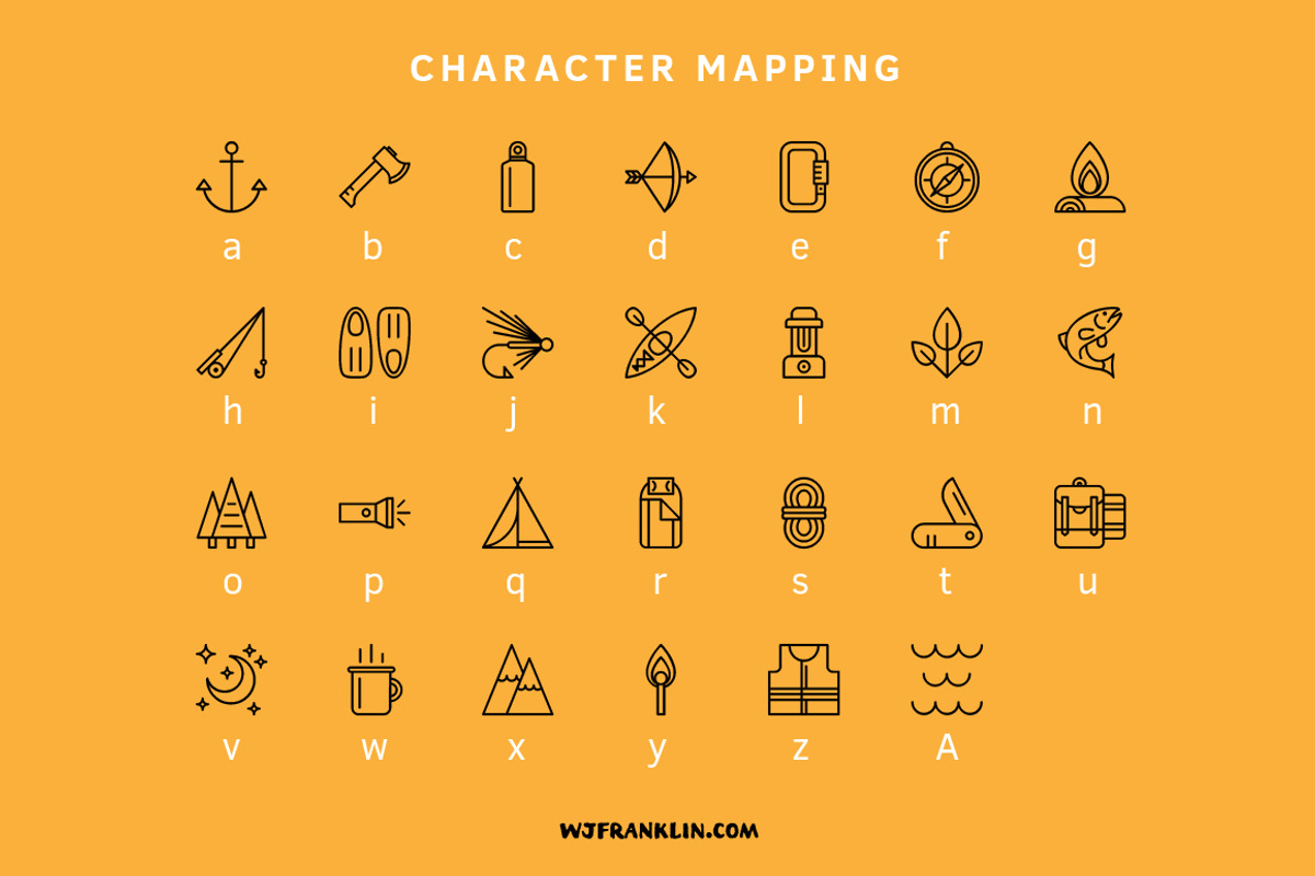 Outdoor Adventure Icon Font preview 3