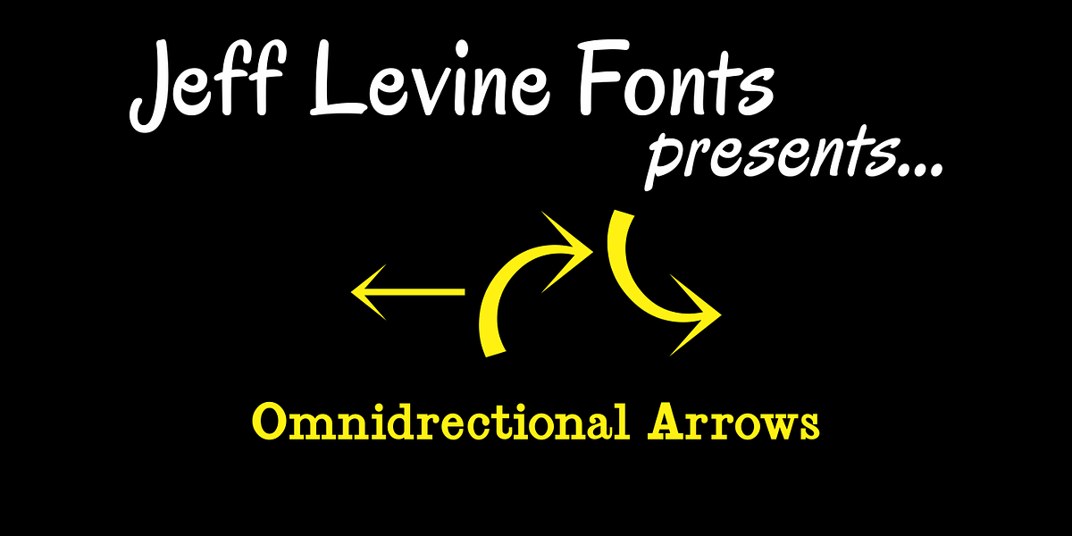 Omnidirectional Arrows One JNL, a Symbol Font by Jeff Levine Fonts