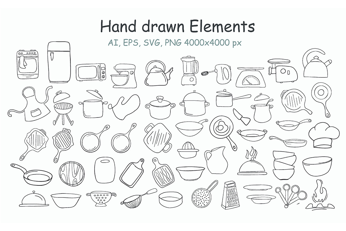Kitchen Essentials Collection, an Object Graphic by Evgeniia (Photo 12 of 14)