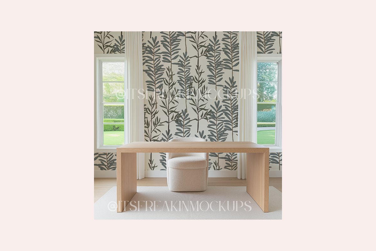 Office Wallpaper Mockup PSD, a Household Mockup by ItsFreakinMockups (Photo 3 of 5)
