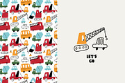 Whimsical Cars Clipart, a Decorative Illustration by Barkova Nadya (Thumbnail 5 of 6)