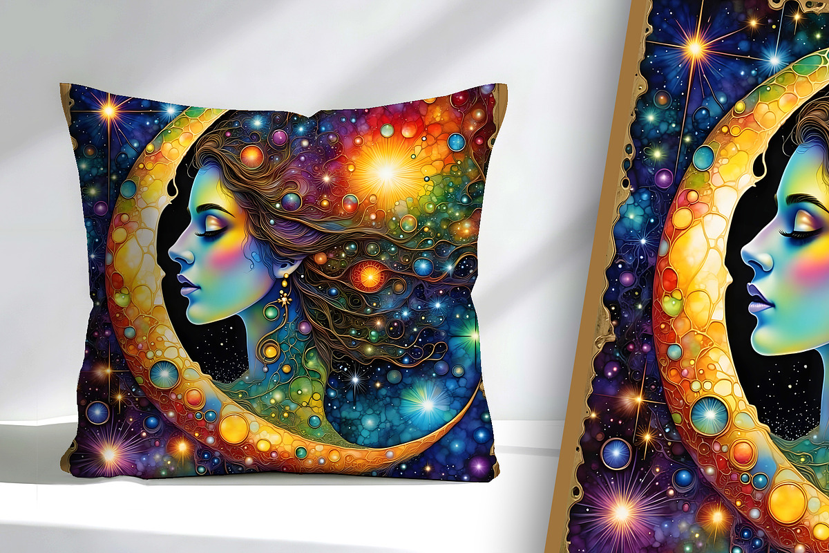 Women in the Moon and Sky, a Person Illustration by Sharon Schwalbe (Photo 5 of 5)