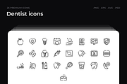 Dentist icons, an Outline Icon by Wencory (Thumbnail 1 of 2)