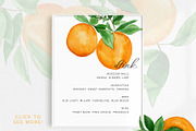 Juicy Watercolor Orange Collection, an Illustration by One and Only Paper (Thumbnail 4 of 8)