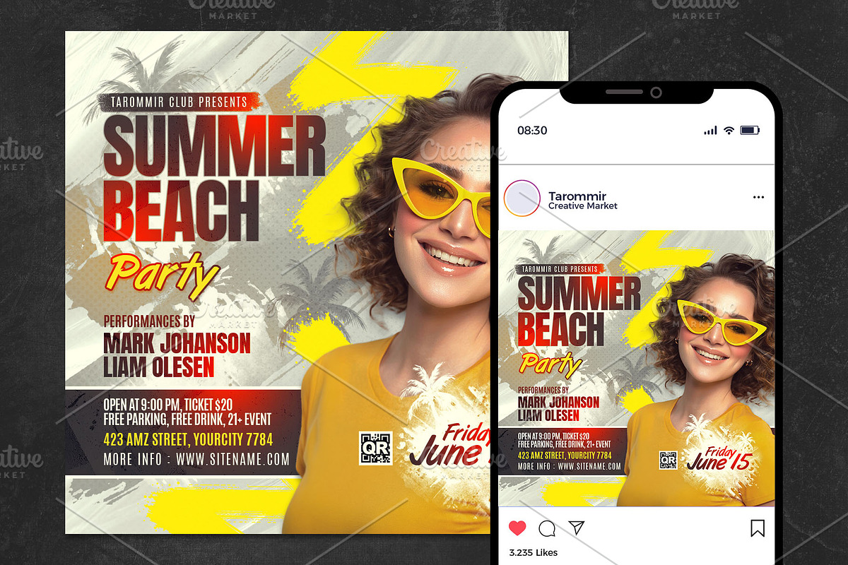 Summer Beach Party Flyer, a Flyer Template by Tarommir (Photo 2 of 3)