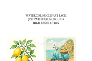 Amalfi Clipart Set, a Decorative Illustration by Pati Charm Studio (Thumbnail 6 of 10)