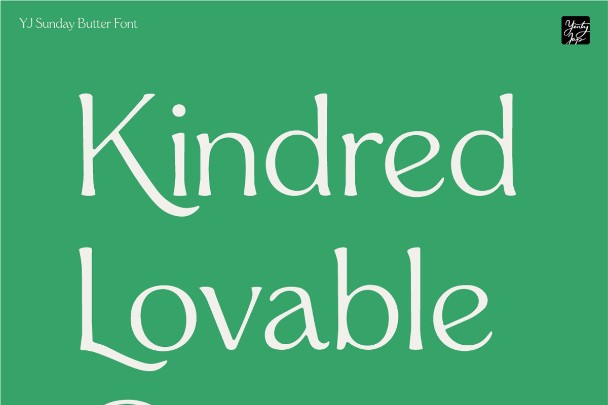 YJ Sunday Butter, a Script Font by YENTY JAP CO (Photo 9 of 13)