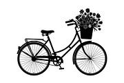 Flower Bicycle Silhouette Bundle, an Illustration by Gaye Art (Thumbnail 7 of 31)