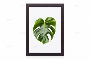 Dark styled frame isolated mockup