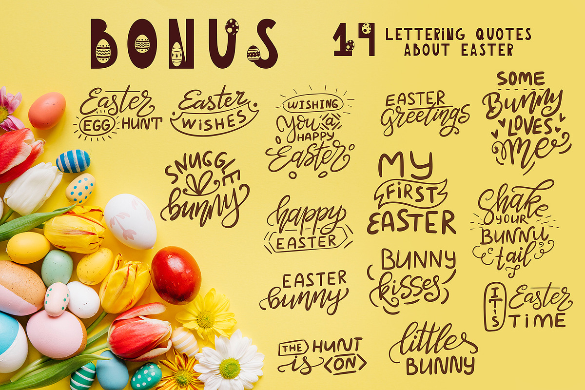 Egg Hunt-decorated font, a Font by Astarte_design (Photo 4 of 6)