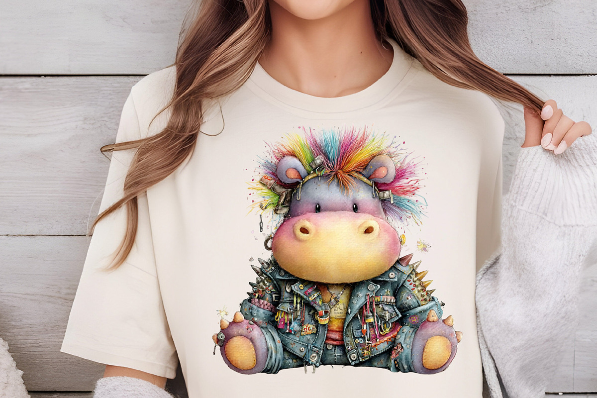 Whimsical Hippopotamus Clipart, an Illustration by DreamCafeArt (Photo 5 of 6)