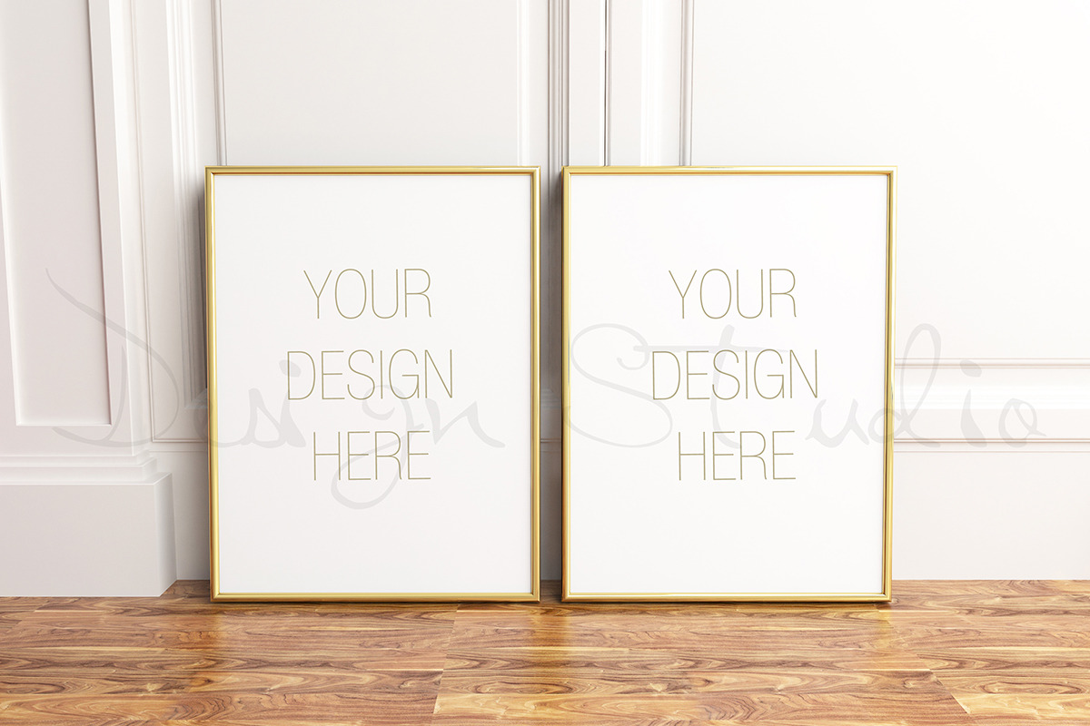 Frame mockupsbundle,gold,wood,W&B, a Print Template by HisariDS Mockup Design (Photo 7 of 12)