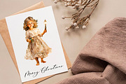 Christmas star Victorian little girl, a Person Illustration by Hello My Print (Thumbnail 6 of 7)