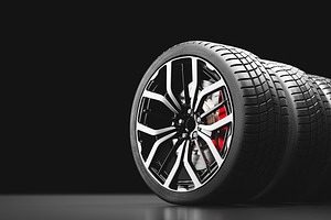 Wheels with modern alu rims., a Transportation Photo by Photocreo Michal Bednarek