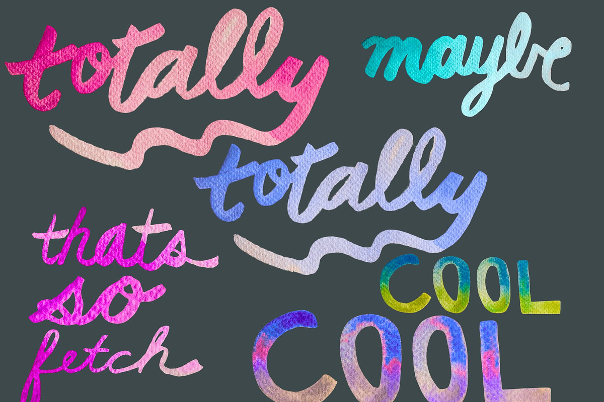 Watercolor Words Clip Art Words, a Decorative Illustration by Eryn Rose Design (Photo 3 of 13)