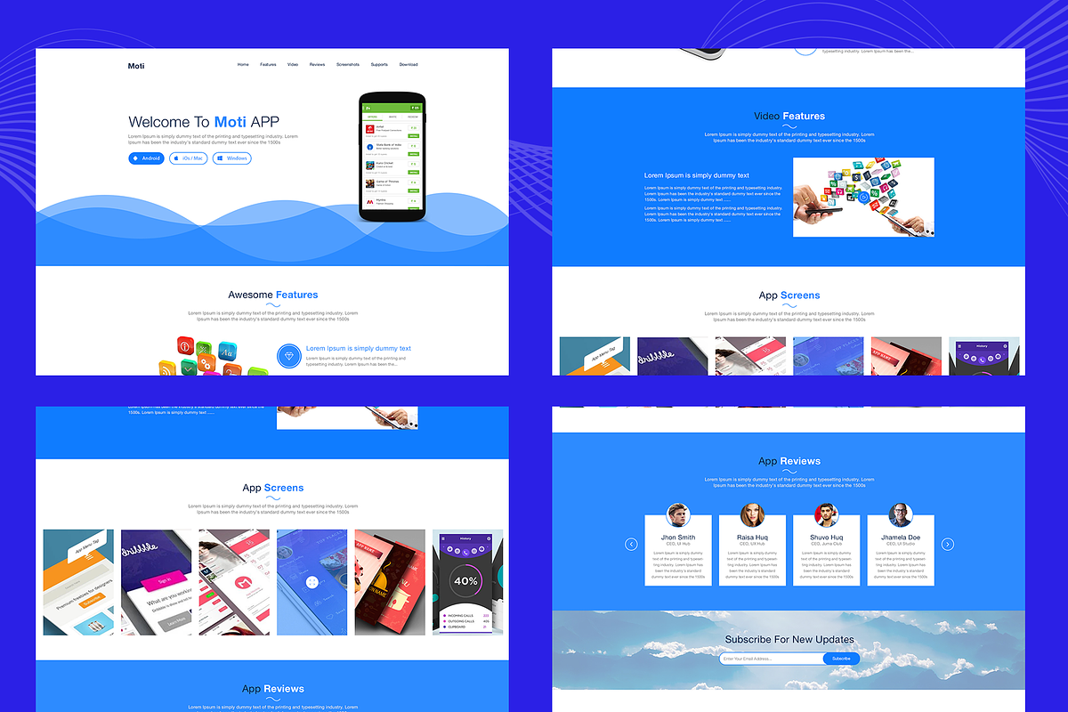 Moti - App Landing HTML Template, a HTML Template by THESOFTKING (Photo 2 of 2)