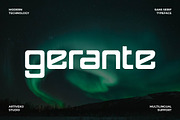 Gerante Technology Font, a Sans Serif Font by Artiveko (Thumbnail 1 of 8)