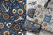 7 Nautical Seamless Patterns, a Pattern Graphic by BALABOLKA (Thumbnail 3 of 8)