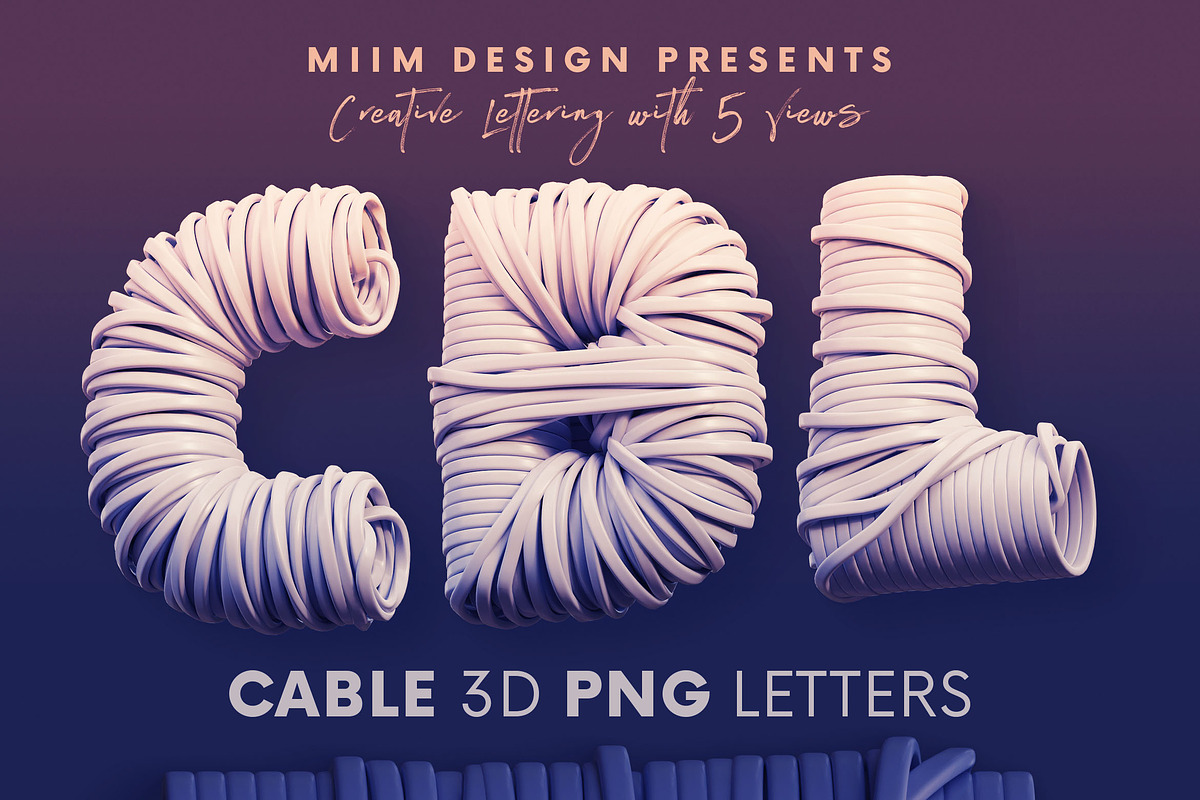 Cable - 3D Lettering, a Graphic by MIIM (Photo 1 of 8)