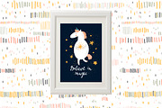 Believe in magic poster with unicorn, an Animal Illustration by KVIO (Thumbnail 2 of 2)