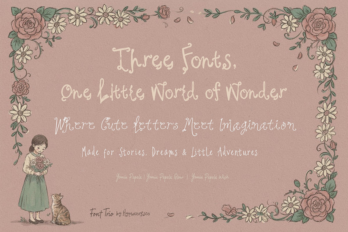 Yomiu Pepela Font Trio of Wonder, a Handwritten Font by HypeWorksCo (Photo 4 of 33)