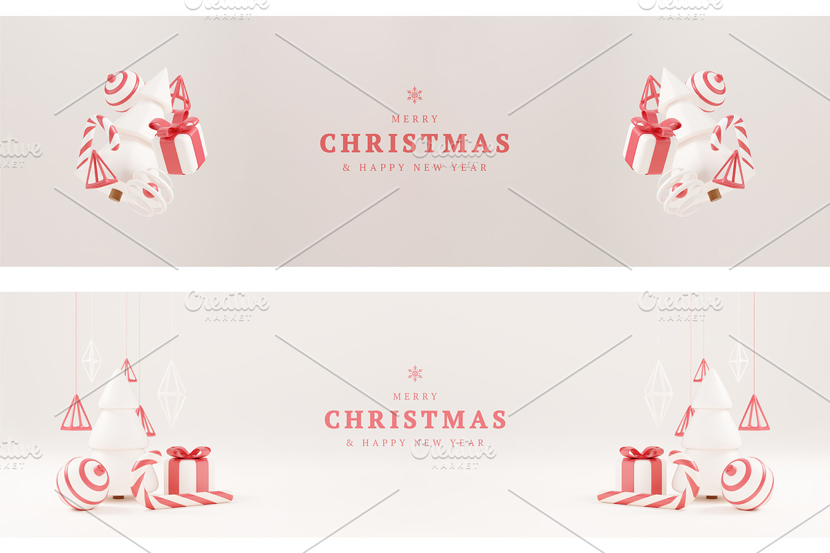 Christmas 3d rendering set, a Holiday Photo by Lunarts Studio (Photo 8 of 9)
