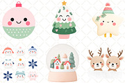 Cute Christmas Clipart, an Illustration by Black Bird Studio (Thumbnail 4 of 6)